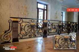 Gold Processing Classic Wrought Iron Stair Railing