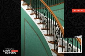 Classic Detail Wrought Iron Stair Railing