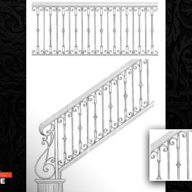 Wrought Iron Stair Railing