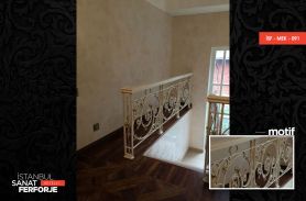 White Classic Processing Wrought Iron Stair Railing