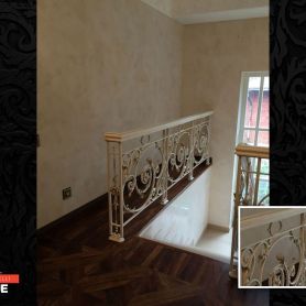 White Classic Processing Wrought Iron Stair Railing
