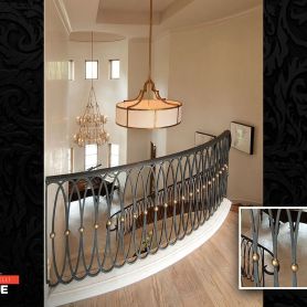 Modern Wrought Iron Stair Railing