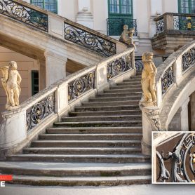 Gold Processing Wrought Iron Stair Railing