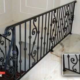 Black Wrought Iron Stair Railing