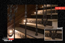 Modern Villa Wrought Iron Stair Railing