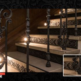 Modern Villa Wrought Iron Stair Railing