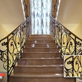 Elegant Wrought Iron Stair Railing