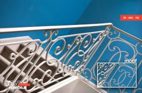 White Wrought Iron Stair Railing