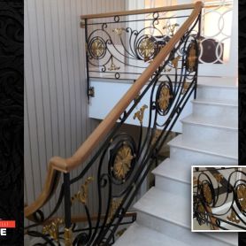Classic Wrought Iron Stair Railing