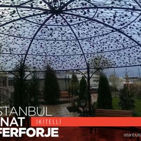 Leaf Detail Dome Design Architectural Wrought Iron