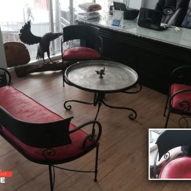 Special Design, Black Wrought Iron Sofa Set