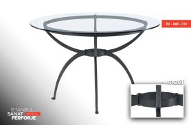 Elegant Wrought Iron Table with Glass