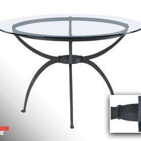 Elegant Wrought Iron Table with Glass