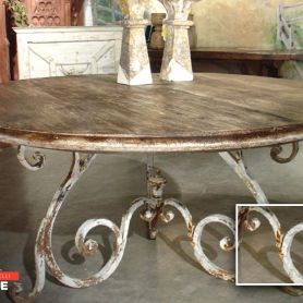 Tumbled Patterned, Elegant, Wrought Iron Table