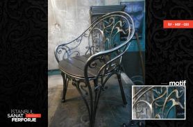 Black, Stylish, Wrought Iron Chair