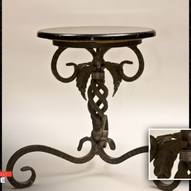Leaf Pattern Wrought Iron Table