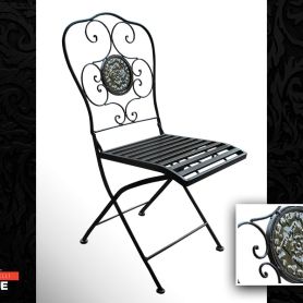 Marble Inlaid, Modern, 2020 Wrought Iron Chair