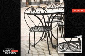 Heart Detail Wrought Iron Chairs and Tables