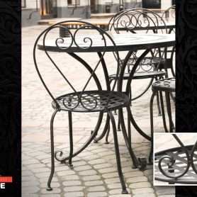 Heart Detail Wrought Iron Chairs and Tables