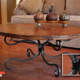 Tumbled Patterned, Elegant Wrought Iron Coffee Table