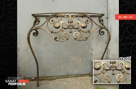 Curved Elegant Wrought Iron Coffee Table