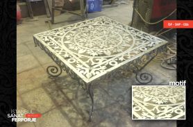 Laser Cut Wrought Iron Coffee Table