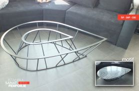 Stone Detail Damla Design Wrought Iron Coffee Table