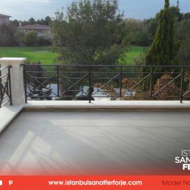 Modern Square Application, Wrought Iron Balcony Railing
