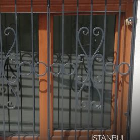 Padlocked, Openable, Wrought Iron Window Railing