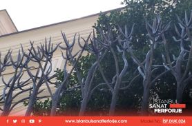 Unusual Design Tree Design Wall Mounted Wrought Iron Railing