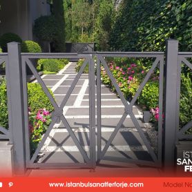 Two Door Opening, Small Size, Wrought Iron Garden Gate