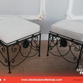 100% Handcrafted Wrought Iron Pouf