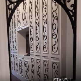 Full Length, Oval Transitive, Wrought Iron Mirror