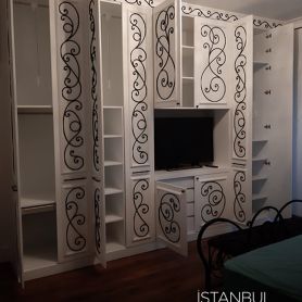 Full Size, White, Wrought Iron Wardrobe