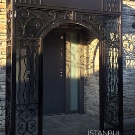 Full Length, Protective Windbreaker, Wrought Iron Porch