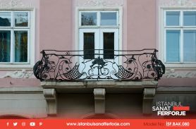 French Balcony, Black Wrought Iron Railing