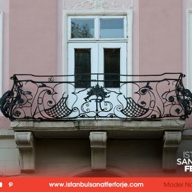 French Balcony, Black Wrought Iron Railing