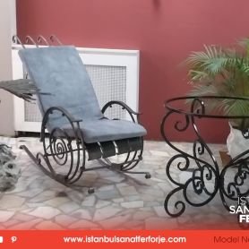 Black Color, 4 Legs, Wrought Iron Coffee Table