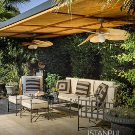Black Color, Single, Wrought Iron Garden Sofa Set