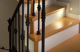 Black, Fine, Elegant Handwork, Wrought Iron Stair Railing