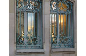 For Single Glass, Colored, Wrought Iron Window Railing