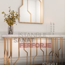 Hand Work, Mirror Set, Gold, Special Design, Wrought Iron Dresuar