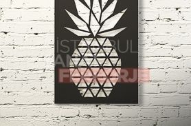 Pineapple Pattern, Laser Cut, Decorative Wrought Iron Table