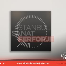 Metal Square Wall Clock, Laser Cut, Decorative Wrought Iron Table