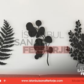 Palm and Tree Patterned Decorative Wrought Iron Table