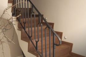 Interior, Wave Detailed, Wrought Iron Stair Railing