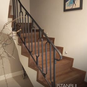 Interior, Wave Detailed, Wrought Iron Stair Railing