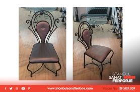 Leather Coating, Wrought Iron Chair