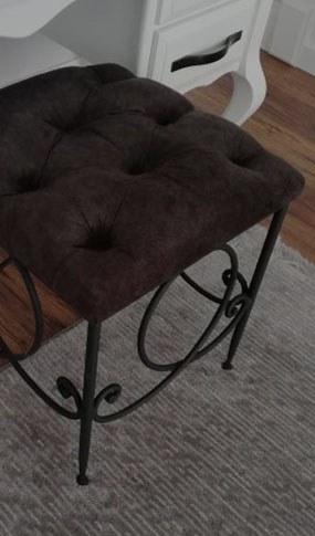 Wrought Iron Pouf