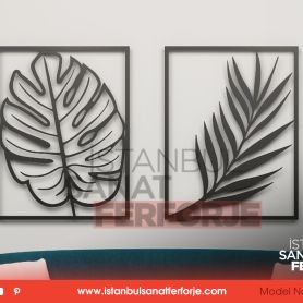 2-Wrought Iron Leaf Pattern, Laser Cut, Decorative Wrought Iron Table